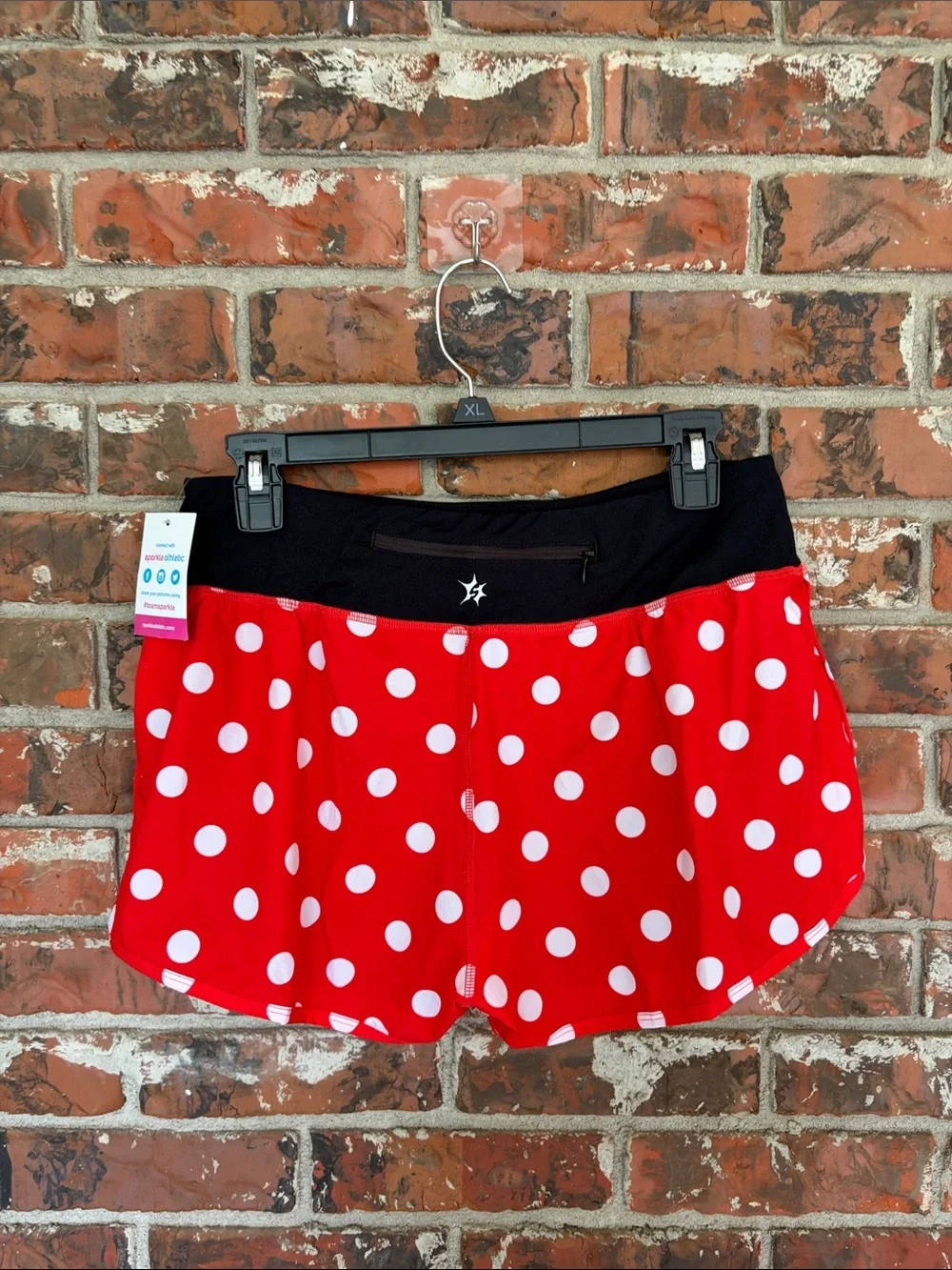 Red Polka Dot Women’s Skort with Black Waistband